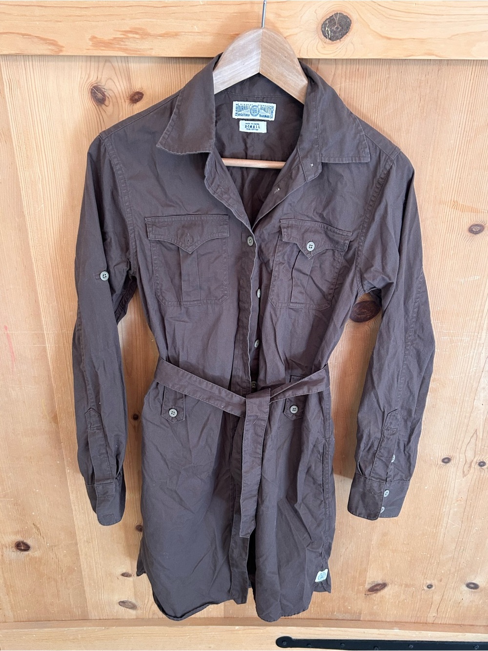 Lucky Brand Brown Belted Casual soft dress